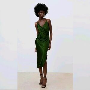 ZARA Draped Camisole Dress